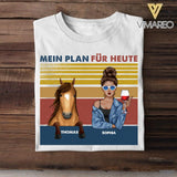 Personalized German Girl Love Horse Tshirt Printed 22JUL-HC30