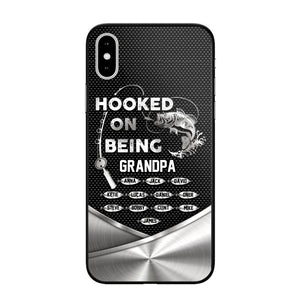 Personalized Hooked On Being Grandpa Phone Case Printed 22JUY-HQ02