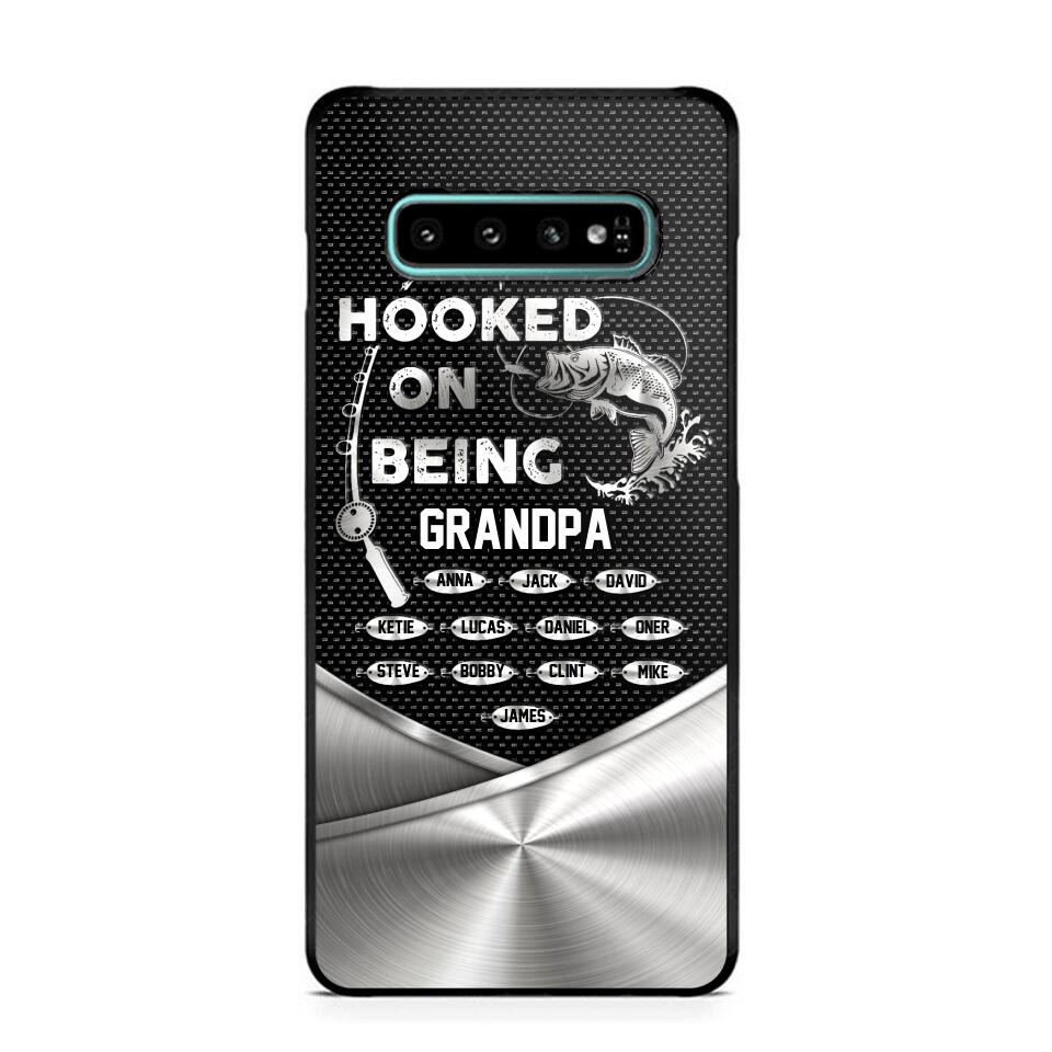 Personalized Hooked On Being Grandpa Phone Case Printed 22JUY-HQ02