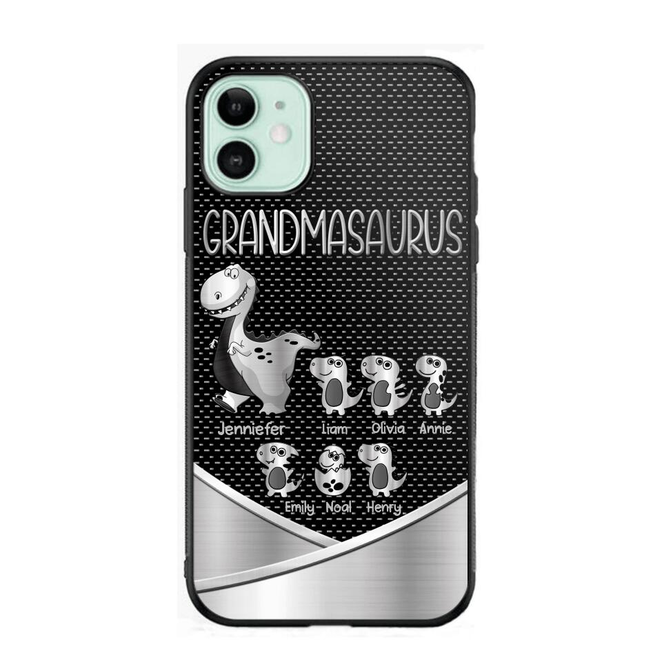 Personalized Grandmasaurus With Kid Phone Case Printed 22JUY-DT01