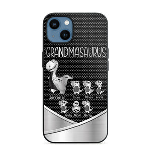 Personalized Grandmasaurus With Kid Phone Case Printed 22JUY-DT01