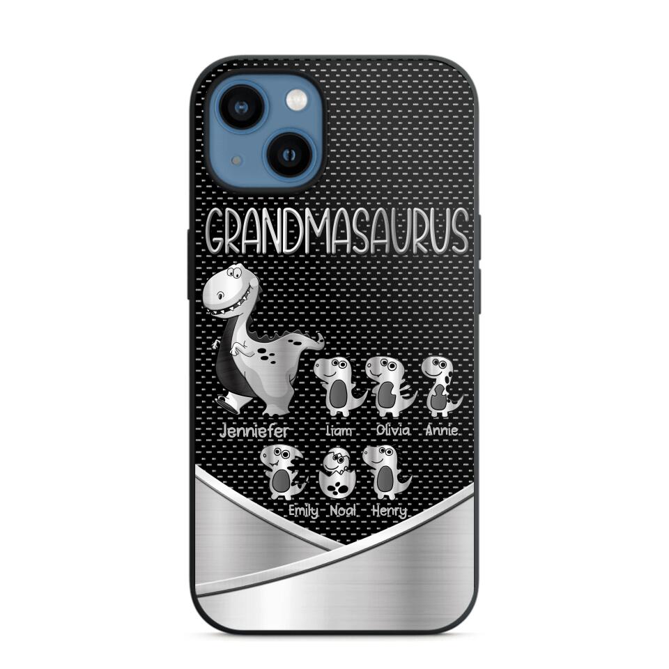 Personalized Grandmasaurus With Kid Phone Case Printed 22JUY-DT01