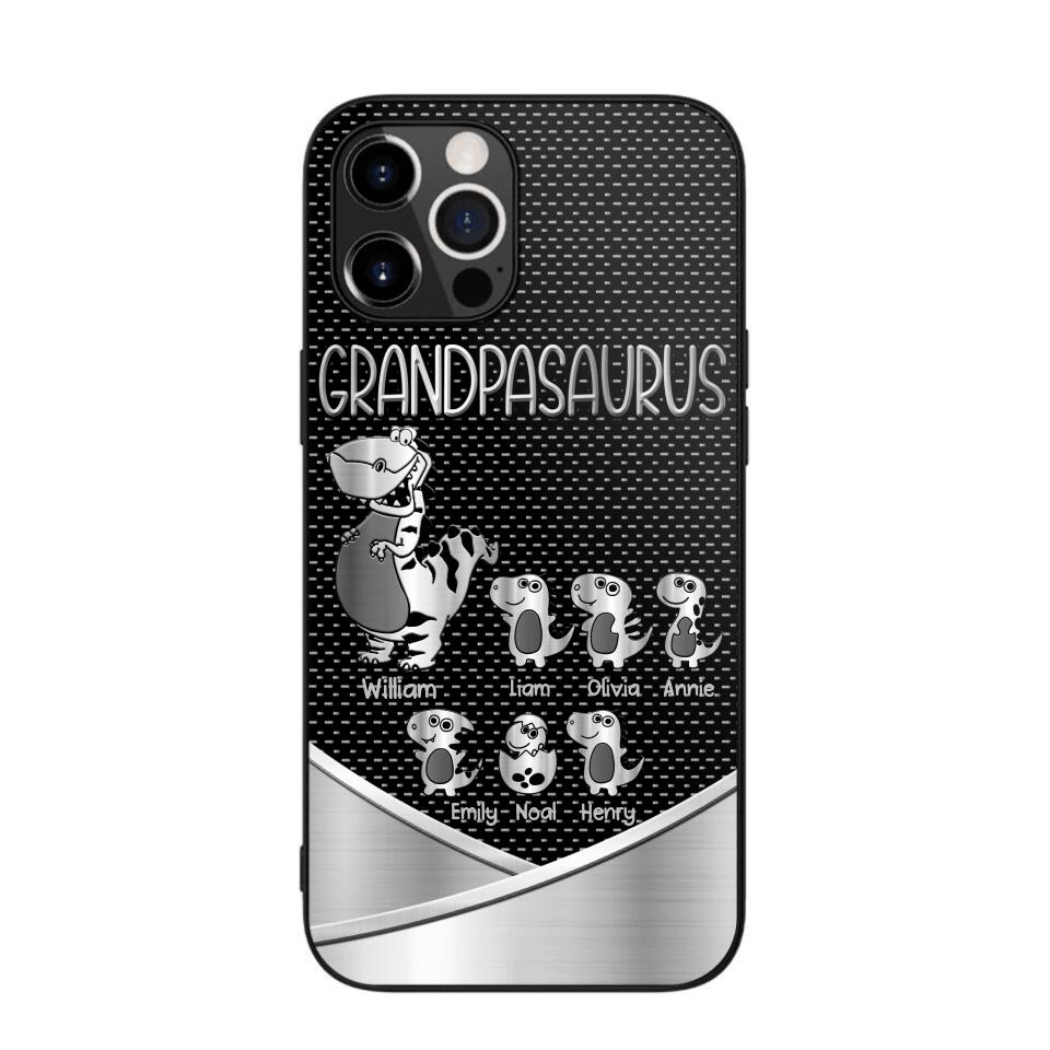 Personalized Grandpasaurus With Kid Phone Case Printed 22JUY-DT02