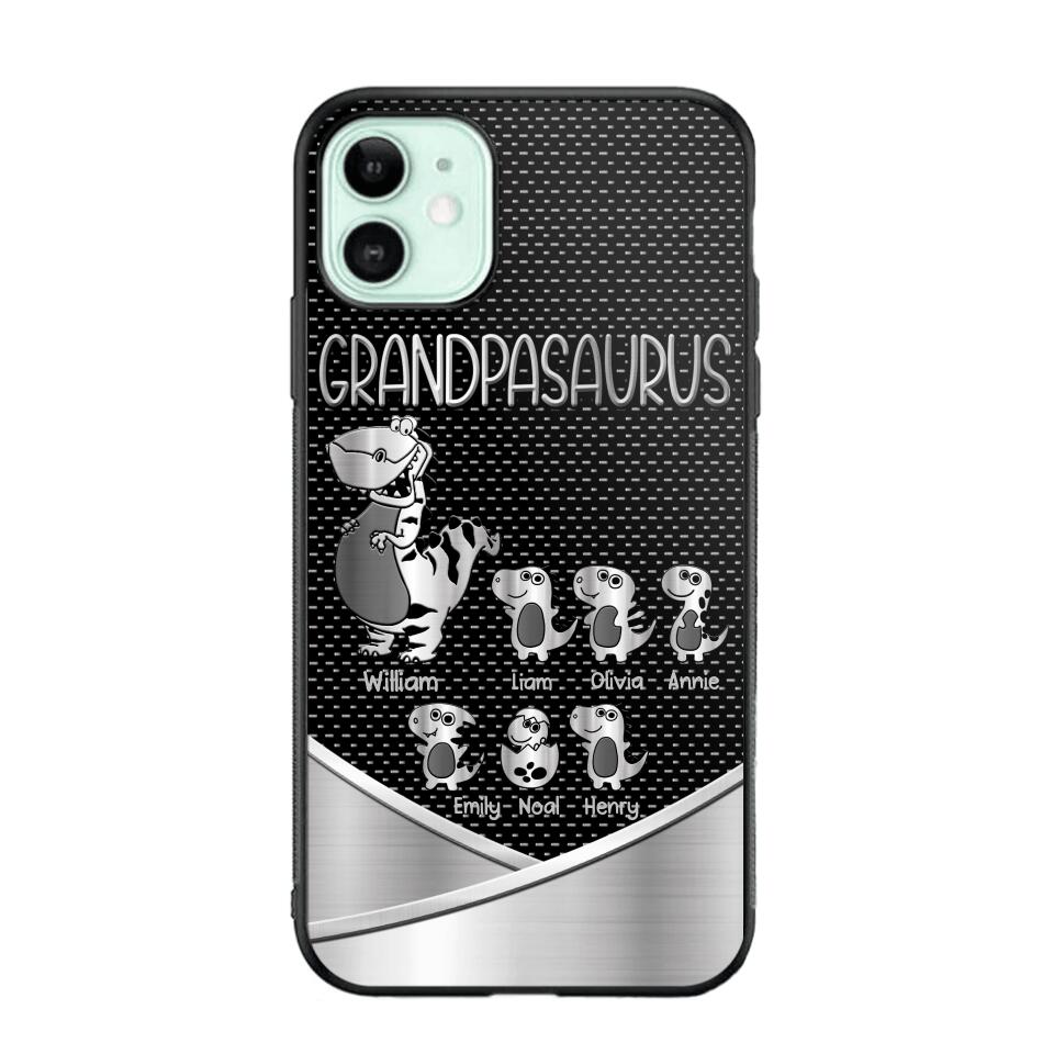 Personalized Grandpasaurus With Kid Phone Case Printed 22JUY-DT02