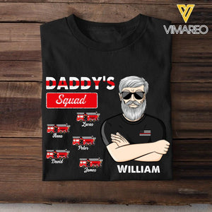 Personalized Daddy's Squad Firefighter Tshirt Printed 22JUY-HY12