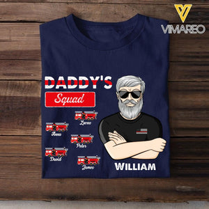 Personalized Daddy's Squad Firefighter Tshirt Printed 22JUY-HY12