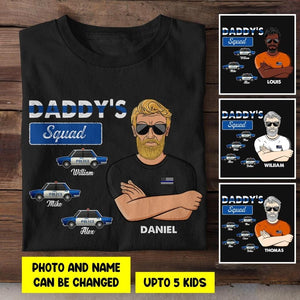 Personalized Daddy's Squad Police Tshirt Printed 22JUY-HY12