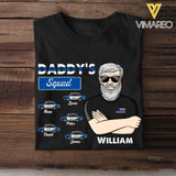 Personalized Daddy's Squad Police Tshirt Printed 22JUY-HY12