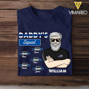 Personalized Daddy's Squad Police Tshirt Printed 22JUY-HY12