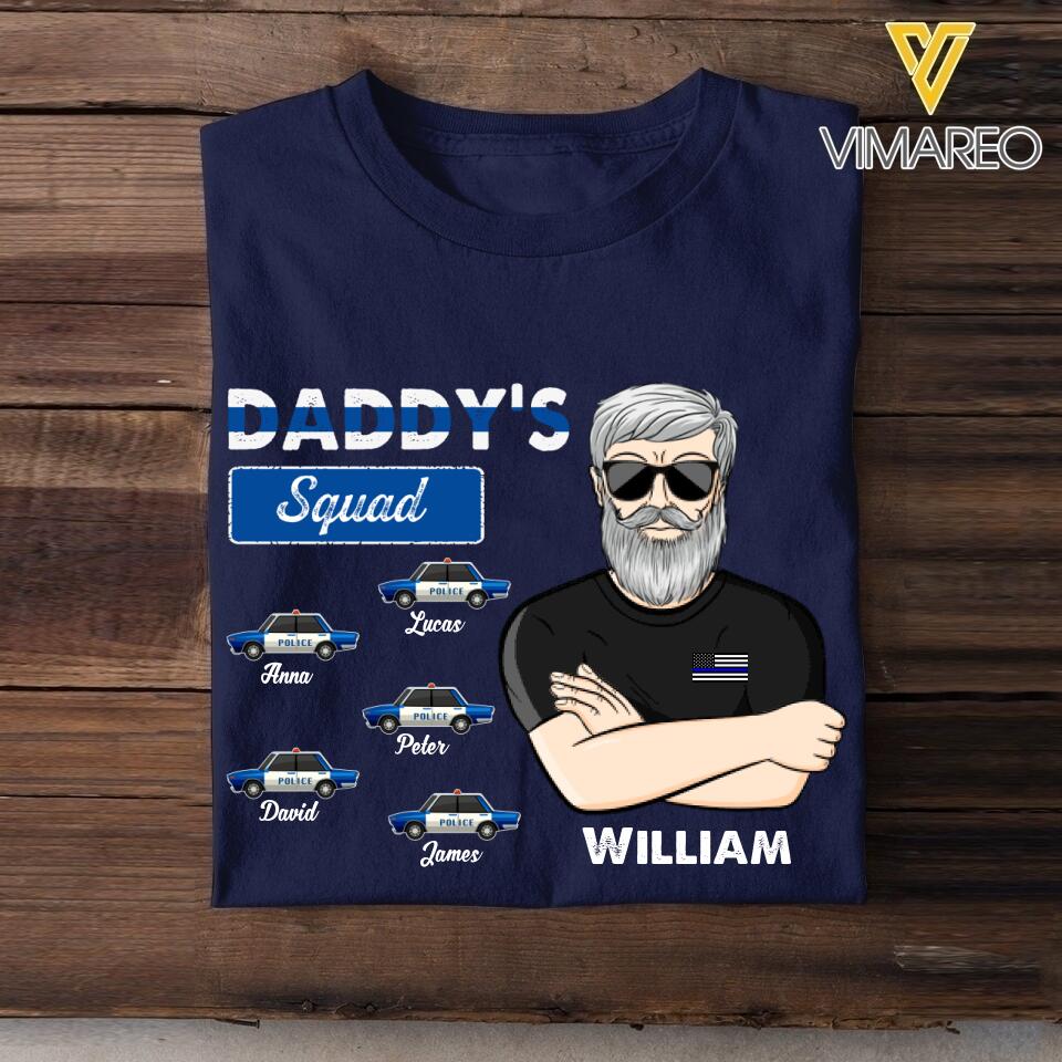 Personalized Daddy's Squad Police Tshirt Printed 22JUY-HY12