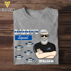 Personalized Daddy's Squad Police Tshirt Printed 22JUY-HY12