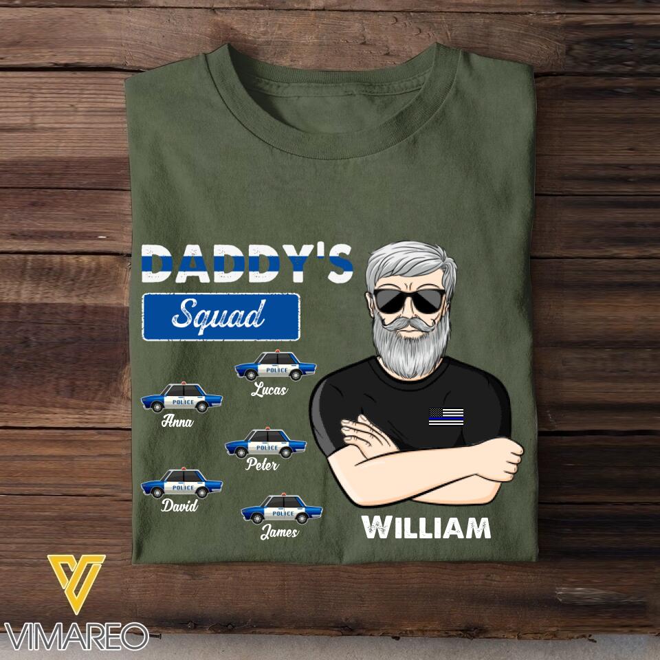 Personalized Daddy's Squad Police Tshirt Printed 22JUY-HY12