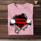 Personalized Grandma Superman Tshirt Printed QTHC1307