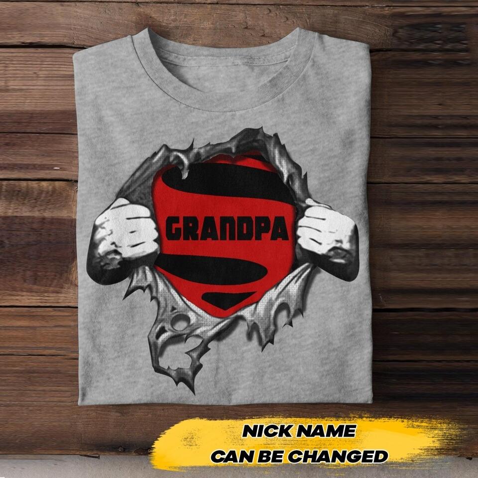 Personalized Grandma Superman Tshirt Printed QTHC1307