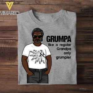 Personalized Grumpa, Like A Regular Grandpa, Only Grumpier Tshirt Printed 22JUY-HQ12