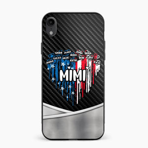 Personalized Mimi With Grandkid Heart Flag Phone Case Printed 22JUY-HC14