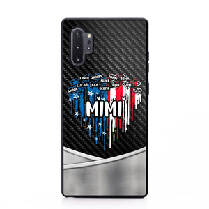 Personalized Mimi With Grandkid Heart Flag Phone Case Printed 22JUY-HC14