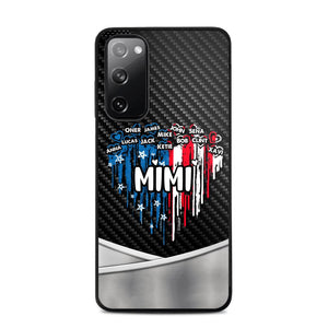 Personalized Mimi With Grandkid Heart Flag Phone Case Printed 22JUY-HC14