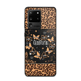 Personalized Grandma Kid Name Butterfly Leopard Phonecase QTDT1407