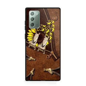 Personalized Horses With Sunflower Phone Case Printed NQHC1407