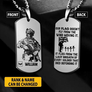 Personalized British Soldier/Veterans Necklaces Printed 22JUY-HY18