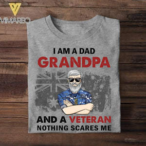 Personalized I Am A Dad Grandpa And An Australian Veteran Tshirt Printed QTHC1907