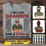 Personalized I Am A Dad Grandpa And A Canadian Veteran Tshirt Printed QTHC1907