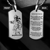 Personalized Canadian Firefighter's Prayer Necklaces Printed 22JUY-HC19