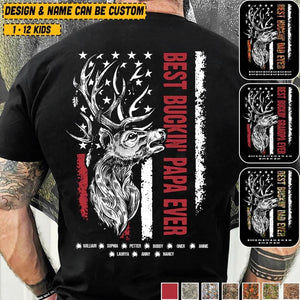 Personalized Best Buckin' Dad Ever Custom Tshirt Printed DMHQ2207