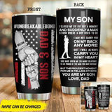 Personalized Unbreakablebond Son or Daughter And Dad Tumbler Printed QTDT2607