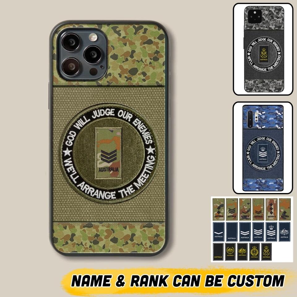 DH Personalized Australian Soldier/Veterans Phone Case Printed HQ2707