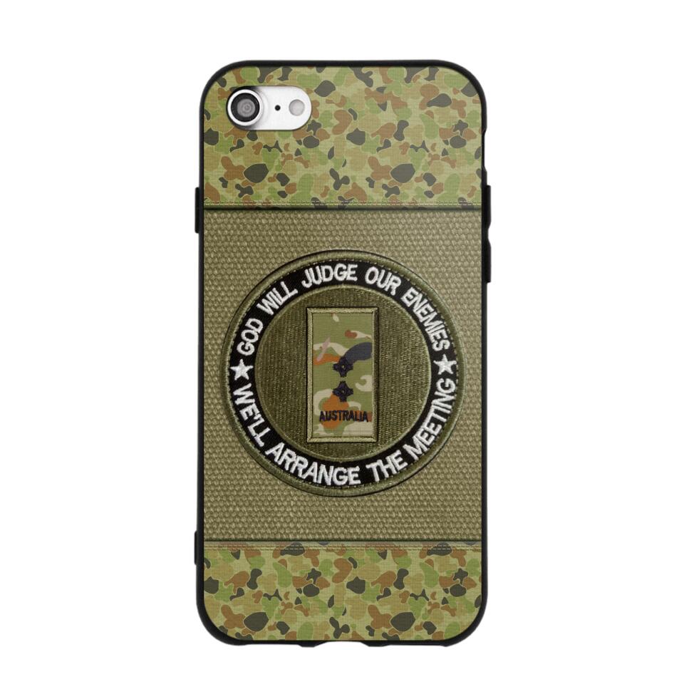DH Personalized Australian Soldier/Veterans Phone Case Printed HQ2707