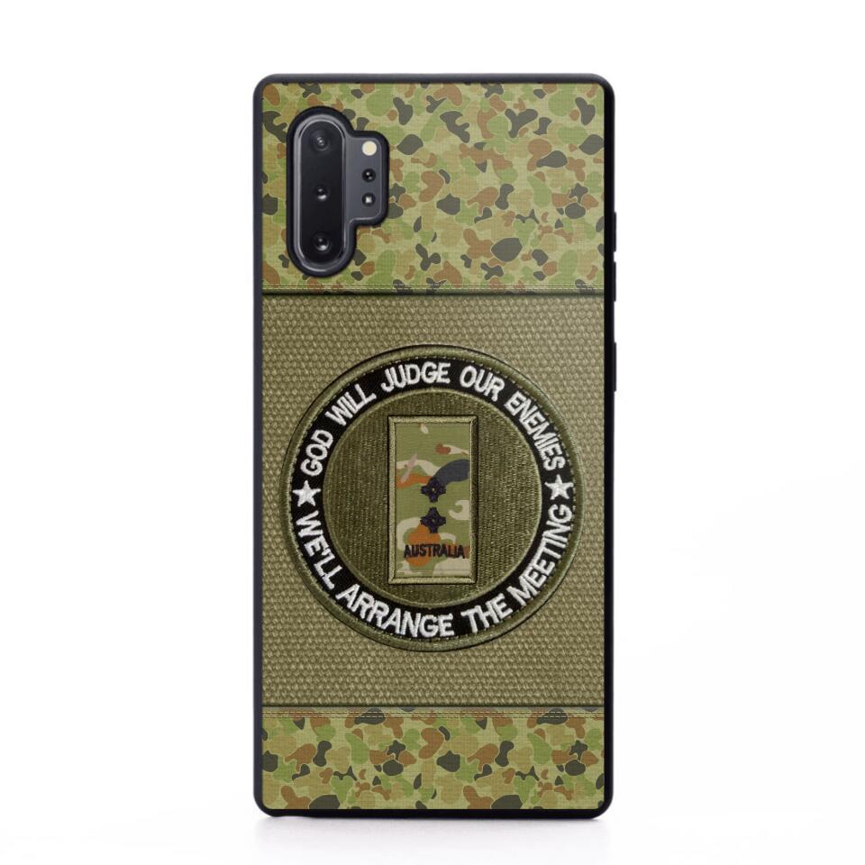 DH Personalized Australian Soldier/Veterans Phone Case Printed HQ2707