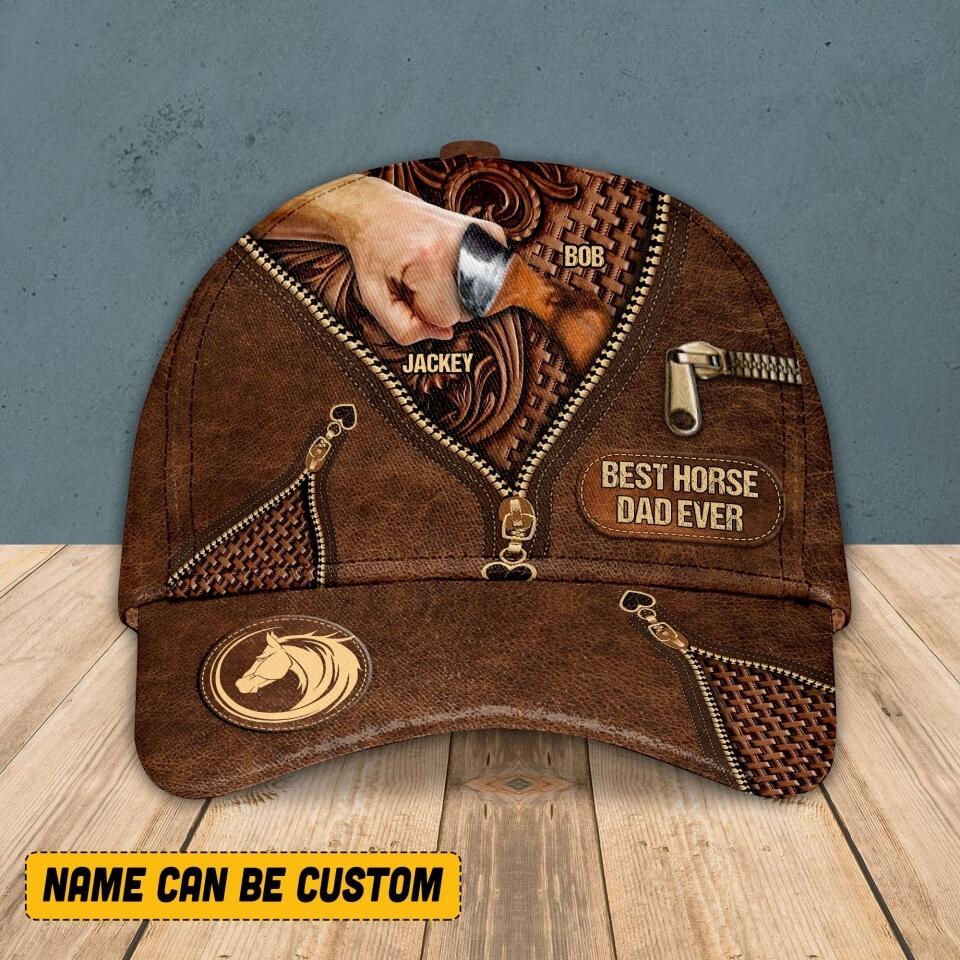 Personalized Best Horse Dad Ever Cap Printed NGHQ2907