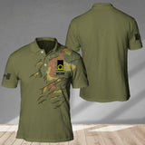 Personalized Belgium Veteran/ Solider Camo Polo Shirts 3D Printed QTDT1607