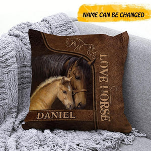 Personalized Love Horse Name Custom Pillow Printed NQDT0108