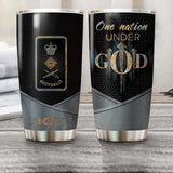 Personalized One Nation Under God Australian Veteran/ Solider Tumbler Printed QTMA0408