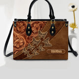 Personalized Grandma & Kids Custom Name Leather Bag Printed NQDT0408