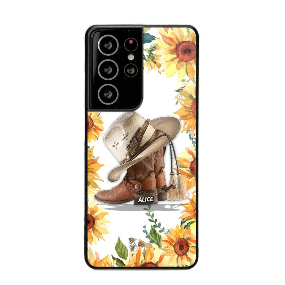 Personalized Girl Love Horse Sunflower Phone Case Printed 22AUG-HY05