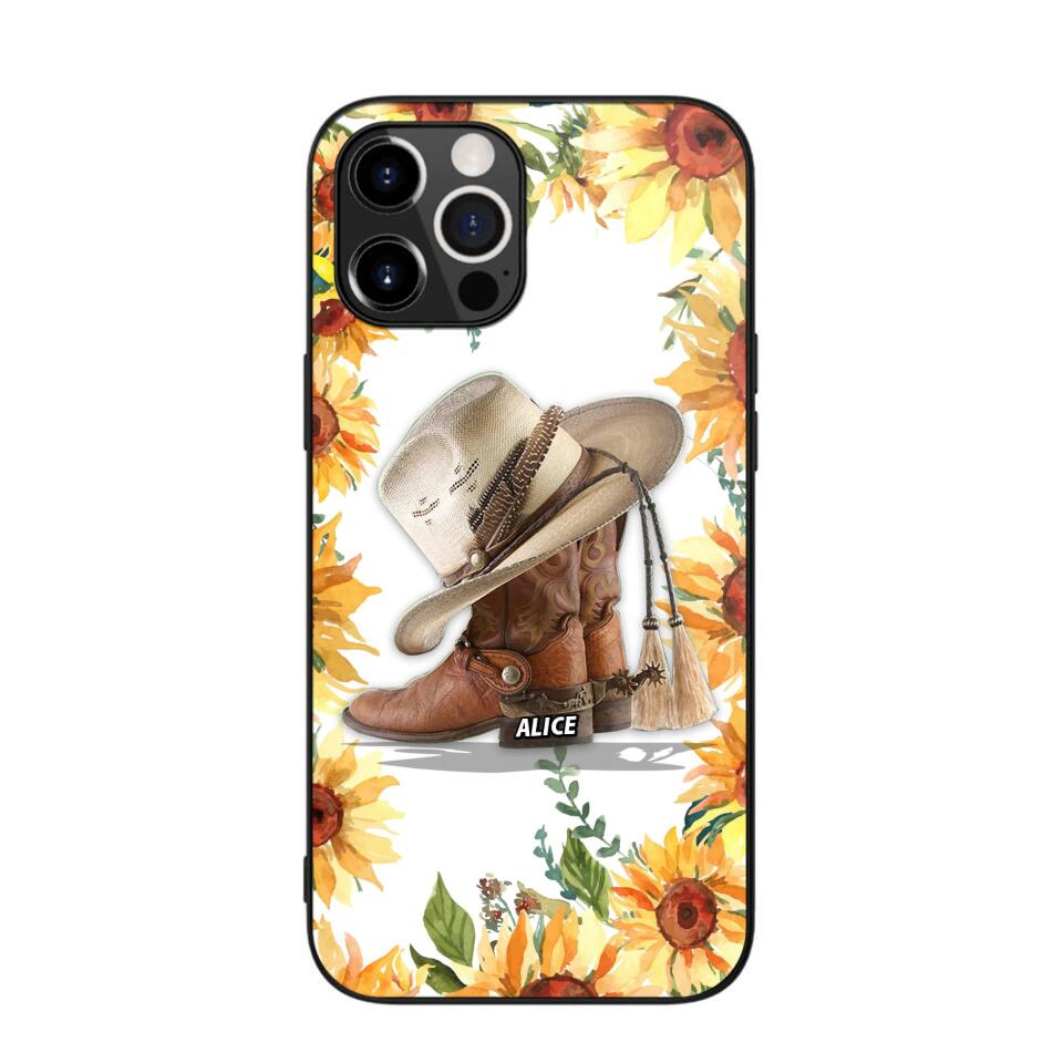 Personalized Girl Love Horse Sunflower Phone Case Printed 22AUG-HY05