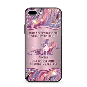 Personalized Behind Every Horse Girl Who Believes In Herself is A Grandma/Mom Who Believed In Her First Phone Case Printed 22AUG-HQ05