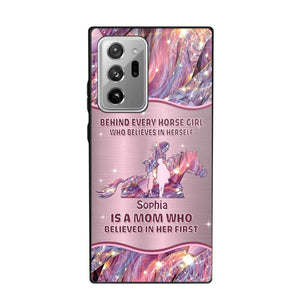 Personalized Behind Every Horse Girl Who Believes In Herself is A Grandma/Mom Who Believed In Her First Phone Case Printed 22AUG-HQ05