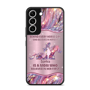 Personalized Behind Every Horse Girl Who Believes In Herself is A Grandma/Mom Who Believed In Her First Phone Case Printed 22AUG-HQ05