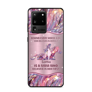 Personalized Behind Every Horse Girl Who Believes In Herself is A Grandma/Mom Who Believed In Her First Phone Case Printed 22AUG-HQ05