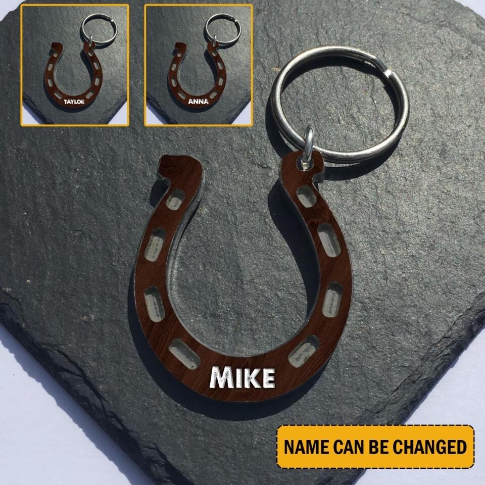 Personalized Horse Lover Wood Keychain Printed 22AUG-HY05