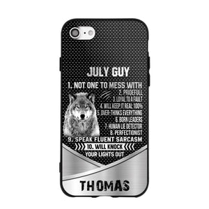 Personalized Wolf Custom Month And Name Phone Case Printed NQDT0808