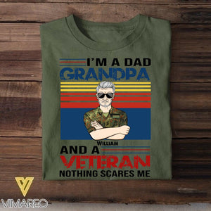 Personalized I'm A Dad Grandpa And A German Veteran Tshirt Printed 22AUG-HY09