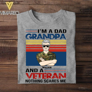 Personalized I'm A Dad Grandpa And A German Veteran Tshirt Printed 22AUG-HY09