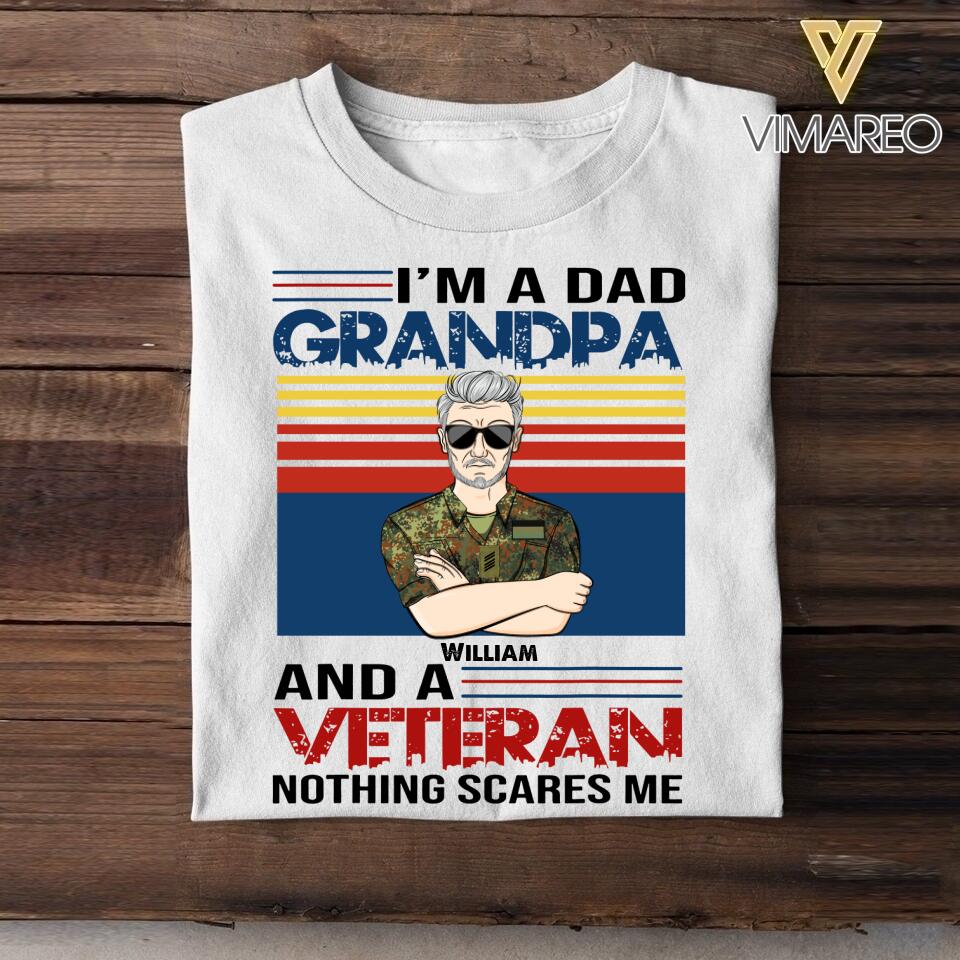 Personalized I'm A Dad Grandpa And A German Veteran Tshirt Printed 22AUG-HY09