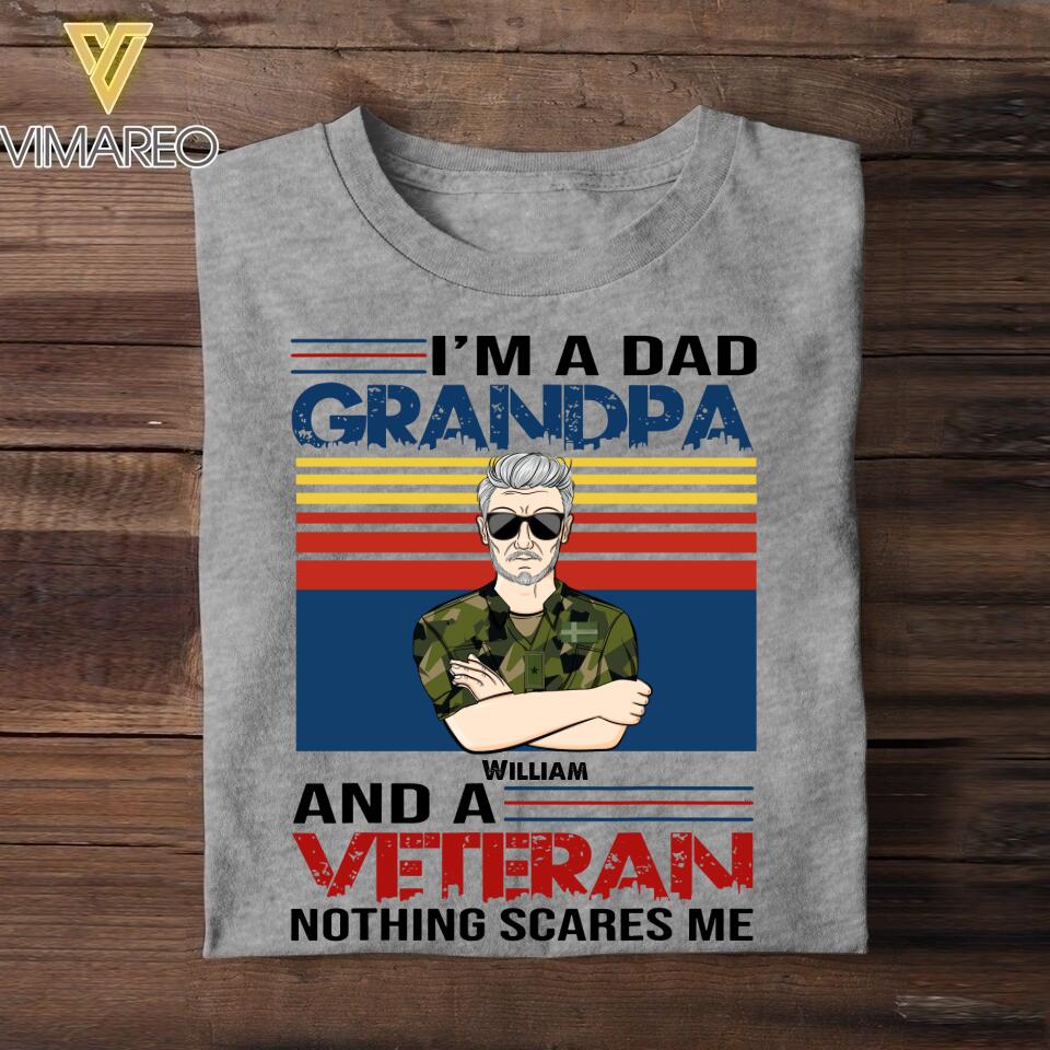 Personalized I'm A Dad Grandpa And A Swedish Veteran Tshirt Printed 22AUG-HY09